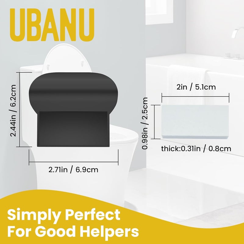 UBANU Self Adhesive Toilet Lid Cover Lifter, Avoid Touching Sticky Toilet Seat Lifter Handle for Home, Hotel, Office, Restaurant Black (3 Pieces) - Image 3
